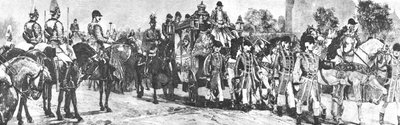 Dronning Victorias sidste åbning af parlamentet, Procession in the Mall, 21. januar 1886, 1901. af Unbekannt