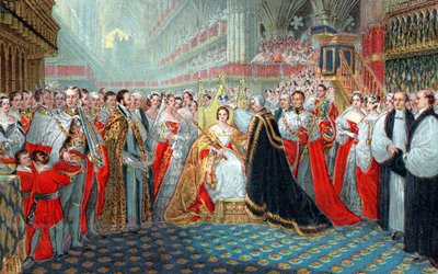 Dronning Victorias kroning, 1837 1887 af Unbekannt