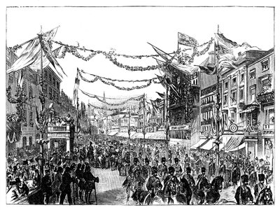 Dronning Victorias besøg i Birmingham, 1858 af Unbekannt