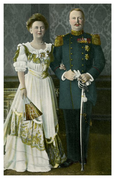Dronning Wilhelmina og Prins Henrik af Holland, c1900-c1910s af Unbekannt