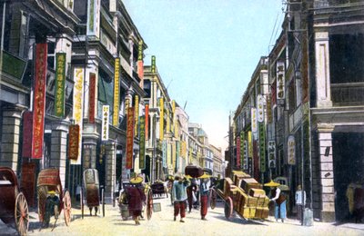 Queens Road Central, Hong Kong, Kina, omkring 1900-tallet af Unbekannt