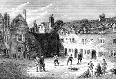 Racquet Court, Marshalsea-fængslet, 1800-tallet af Unbekannt