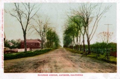 Railroad Avenue, Hayward, Californien, 1905 af Unbekannt