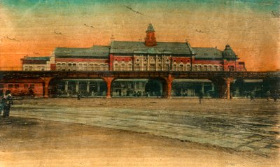Jernbanestation, Yokohama, 20. århundrede af Unbekannt