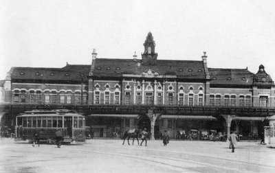 Jernbanestation i Yokohama, Japan, 20. århundrede af Unbekannt