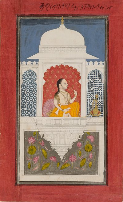 Raja Sagat Singh i en pavillon, c1750 af Unbekannt