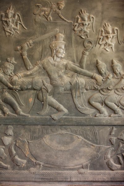 Ramayana-skulptur, Siem Reap, Cambodja af Unbekannt