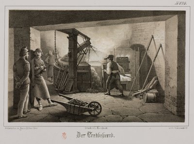 Råmaterialebehandling, Metallurgistøberi, Tyskland, ca 1851 af Unbekannt