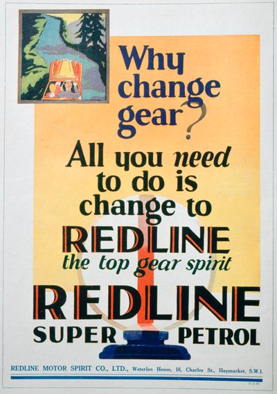 Red Line benzinannonce, 1929 af Unbekannt