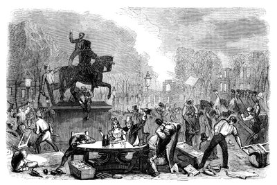 Reformoptøjer på Queens Square, Bristol, 1831 c1895 af Unbekannt