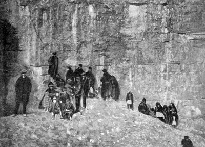 Flygtninge, Belleville-højder, under bombardementet af Verdun, Frankrig, Første Verdenskrig, 1916 af Unbekannt