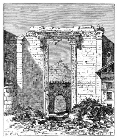 Rester af Augustus og Roms tempel, Ancyra Ankara, Tyrkiet, 1895 af Unbekannt