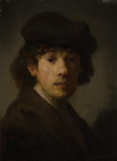 Rembrandt 1606-1669 som ung mand. af Unbekannt