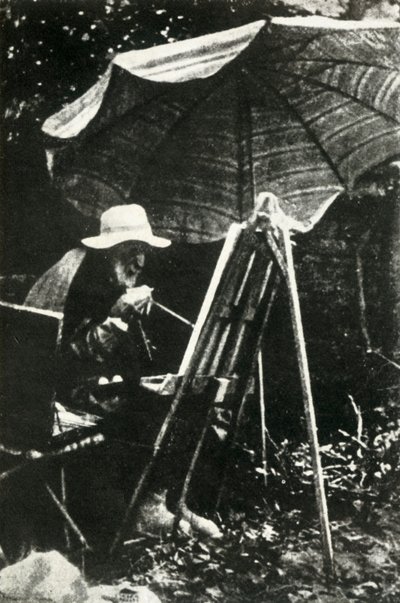 Renoir maleri udendørs, c1910