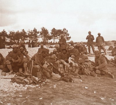 Rasteplads, Champagne, Nordfrankrig, c1914-c1918 af Unbekannt