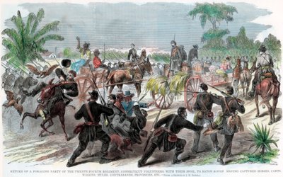 Retur af en fodergænger til Baton Rouge, Louisiana, amerikansk borgerkrig, c1862 af Unbekannt