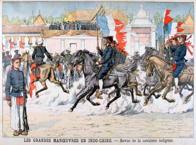 Gennemgang af det oprindelige kavaleri, Fransk Indokina, 1903 af Unbekannt