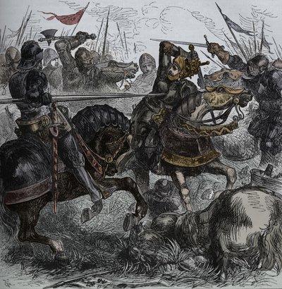 Richard III i Bosworth, 22. august 1485, c1880 af Unbekannt