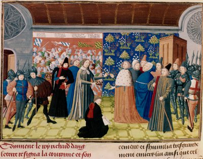 Richard II overgiver kronen, 1399 af Unbekannt