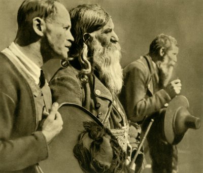 Riflemen beder, Tyrol, Østrig, c1935. af Unbekannt