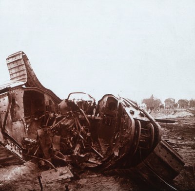 Åben tank, Champagne, Nordfrankrig, c1914-c1918 af Unbekannt