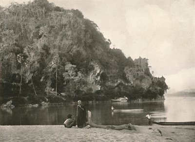 River Scene - The Second Defile, nær Bhamo, 1900. af Unbekannt