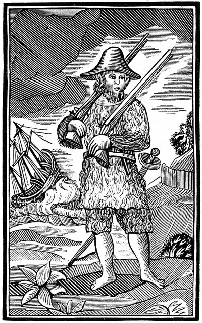Robinson Crusoe, kapbogsklip, 1700-tallet 1964 af Unbekannt