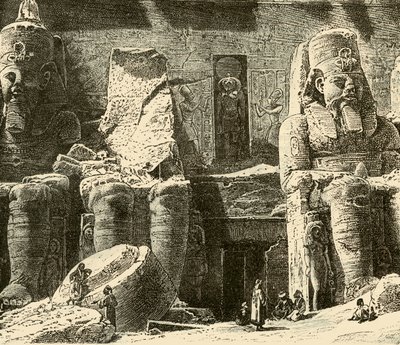 Klippetempler ved Abousimbel, 1890. af Unbekannt