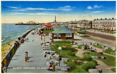Rockery Promenade, Blackpool, Lancashire, c1940 af Unbekannt