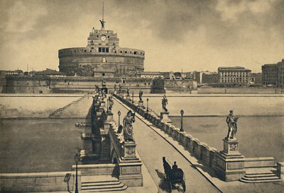 Roma - Broen og slottet i St. Angelo, 1910 af Unbekannt