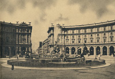 Roma - Esedra-pladsen og Naiades-fontænen, 1910 af Unbekannt
