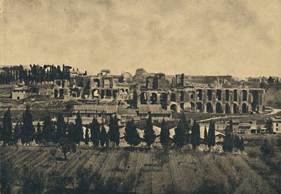 Roma - Store rester af underbygningerne af Septimius Severus palads, 1910. af Unbekannt