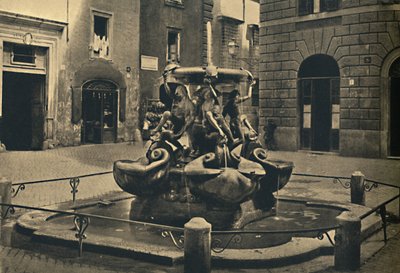 Rom - Mattei-pladsen. - Skildpaddernes springvand. Landini og Della Porta 1585., 1910 af Unbekannt
