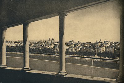 Roma - Udsigt over byen fra Logia af Bramante i Castle St. Angelo, 1910 af Unbekannt