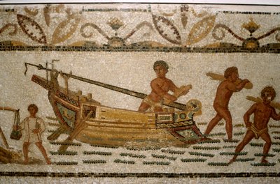 Romersk havmosaik, 2.-3. århundrede af Unbekannt