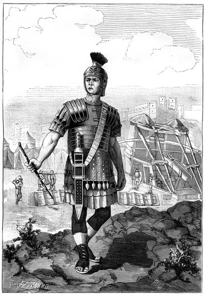 Romersk centurion erobrede gallerne under Julius Cæsar, 1. århundrede f.Kr. 1882-1884 af Unbekannt