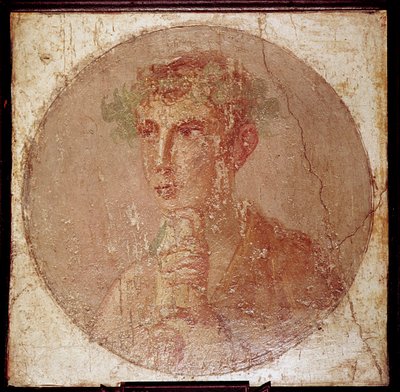 Romersk portrætmaleri af en ung mand, Pompeji, Italien af Unbekannt