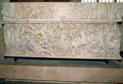 Romersk sarkofag med legenden om Selene og Endymion, 230-235 e.Kr. af Unbekannt