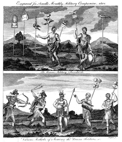 Romerske soldater, 1801 af Unbekannt