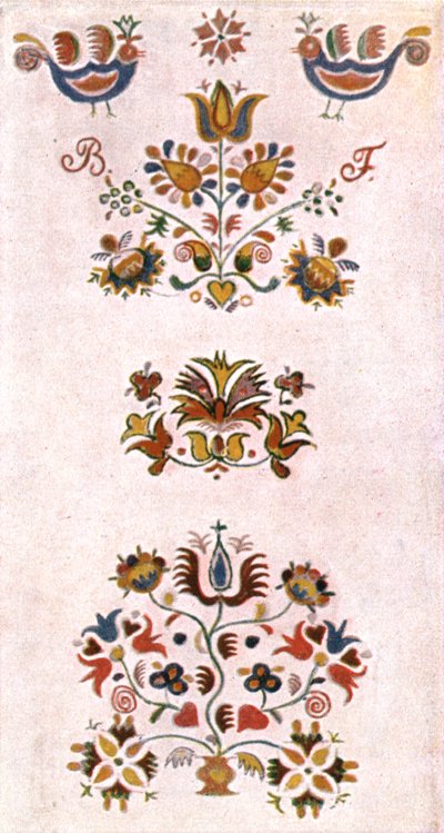 Raummalerei, Mähren, Tschechoslowakei, 1928 von Unbekannt