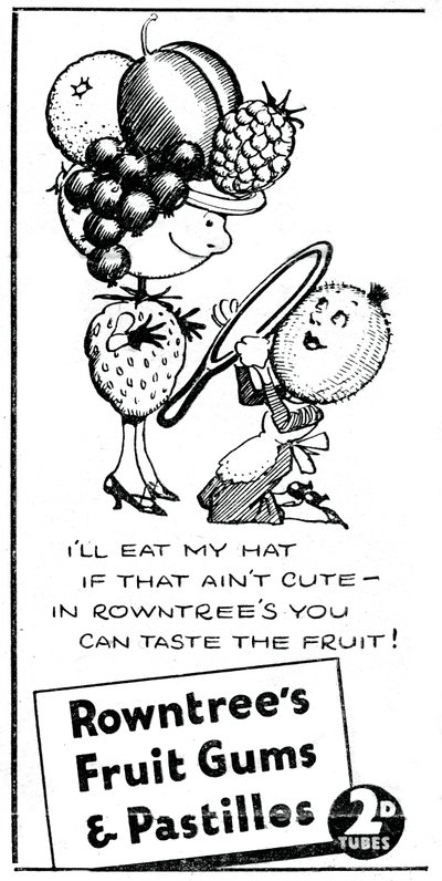 Rowntrees Fruchtgummis und Pastillen, 1938 von Unbekannt