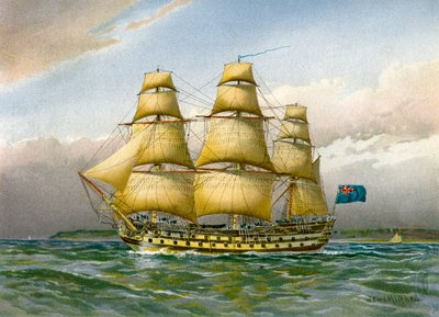 Royal Navy kampskib, c1760 c1890-c1893 af Unbekannt