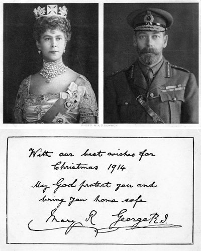 Kongelig julehilsen til de britiske tropper, 1914 af Unbekannt
