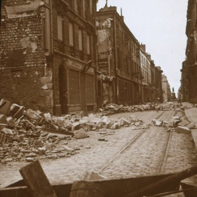 Rue Ceres, Reims, Nordfrankrig, c1914-c1918. af Unbekannt