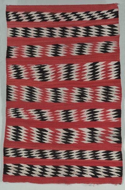 Tæppe båndet med diamantstriber, ca. 1890-1900. af Unbekannt