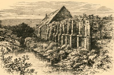 Ruiner af Barn, Abbotsbury Abbey, 1898. af Unbekannt