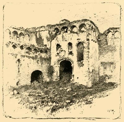 Ruinerne af Bishops Palace, 1898. af Unbekannt