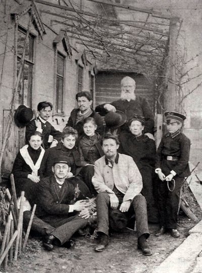 Russisk forfatter Anton Tjekhov med familie og venner, 1890 af Unbekannt