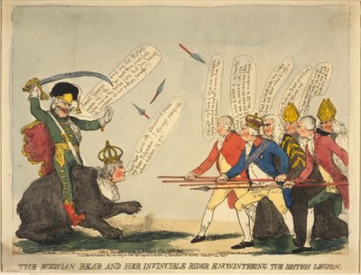 Russisk bjørn og hendes uovervindelige rytter, 1791 af Unbekannt