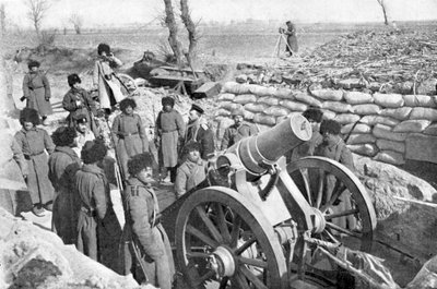Russisk seks tommer haubitsbatteri, Russisk-japansk krig, 1904-5 af Unbekannt